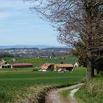 Vue sur les Creux, la ferme de Monteynan et Villars-sur-Glâne